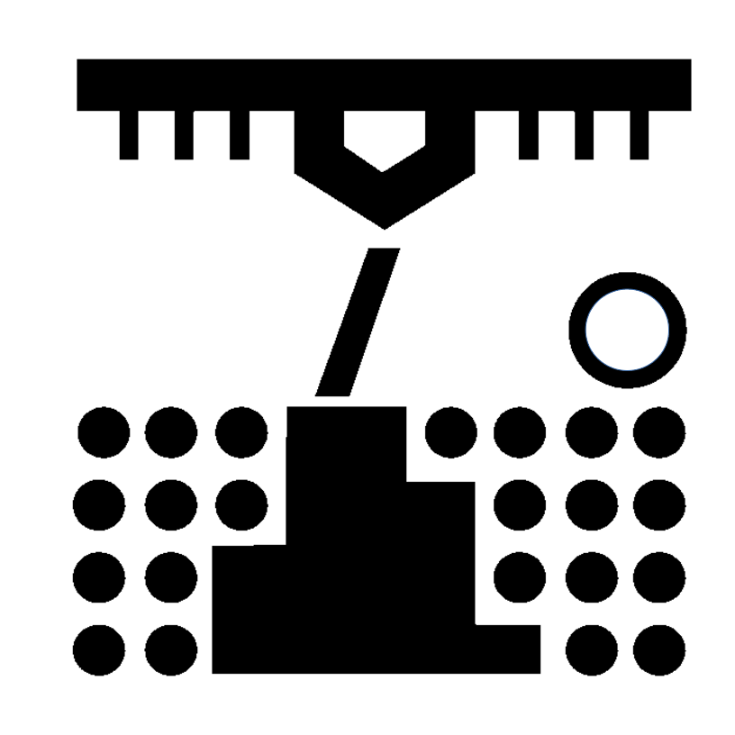 Graphic showing the Selective Laser Sintering (SLS) process with laser fusing powder to build a 3D part.