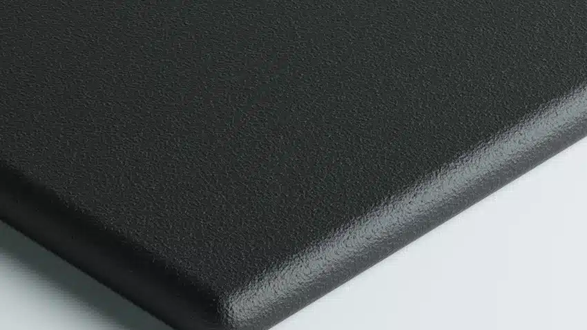 SLS part with shot peened satin finish showing smooth semisatin matte surface texture