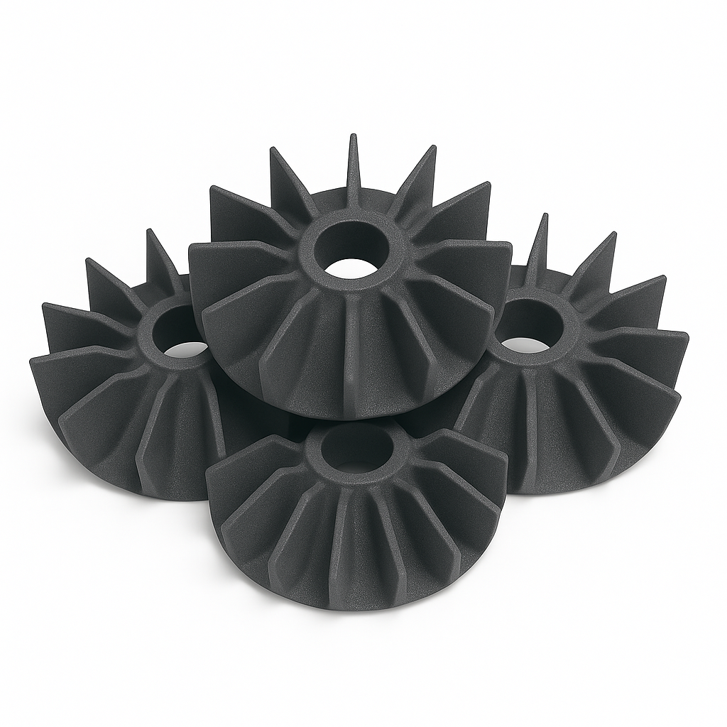 Batch of production ready SLS nylon parts